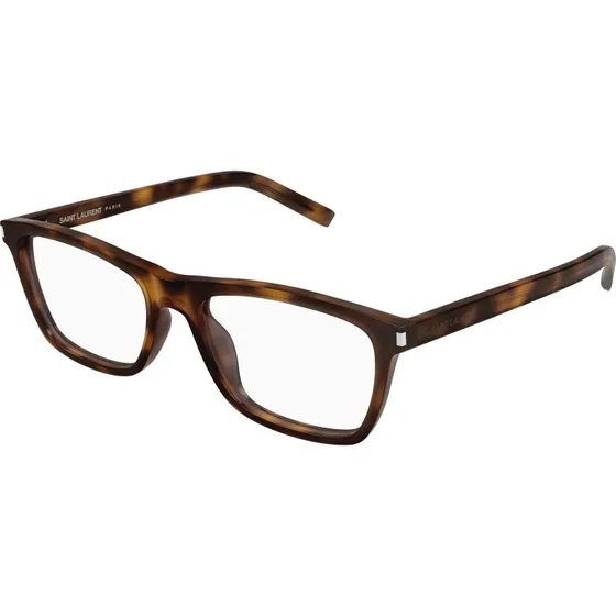 Saint Laurent SL 841 003 Lunettes de vue carrées en acétate Havana