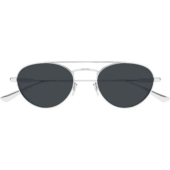 Saint Laurent SL 97 Lunettes de Soleil Rondes Argentées Femme