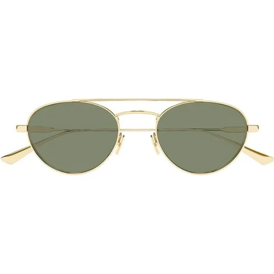 Saint Laurent SL 97 Lunettes de Soleil Rondes Dorées Vertes