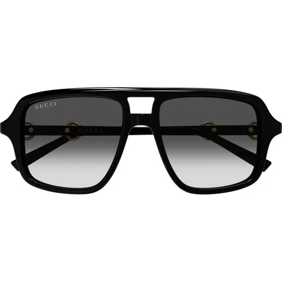 Gucci GG2052S Lunettes de Soleil Pilote Femme - Noir/Gris