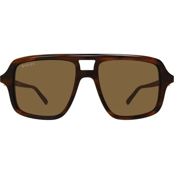 Gucci GG2052S Lunettes de Soleil Pilote Havane Marron 53mm
