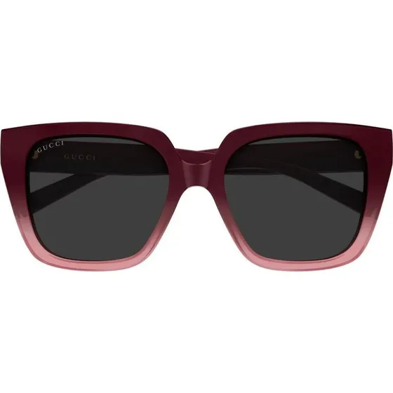 Gucci GG2102S Lunettes de Soleil Papillon Rouge et Gris 54mm