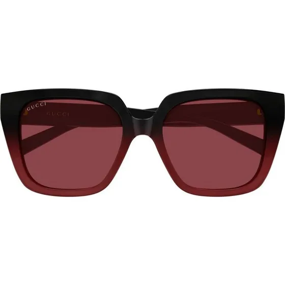 Gucci GG2102S Lunettes de Soleil Papillon Noir et Rouge 54mm