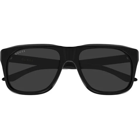 Gucci GG2077S Lunettes de Soleil Homme Carrées Noires et Grises