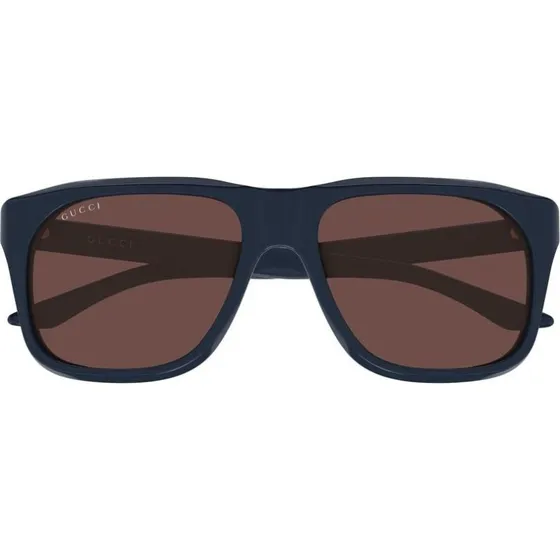 Gucci GG2077S Lunettes de Soleil Homme Carrées Bleu et Marron