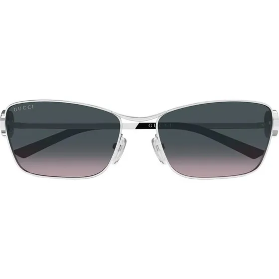 Gucci GG2045S Lunettes de Soleil Femme Œil de Chat Argentées