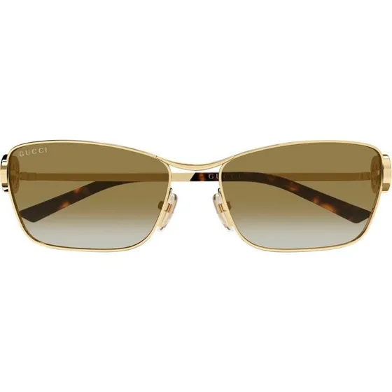 Gucci GG2045S Lunettes de Soleil Oeil de Chat Dorées Marron 58mm