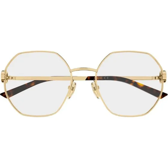 Gucci GG2048O Lunettes de Vue Géométriques Dorées pour Femme