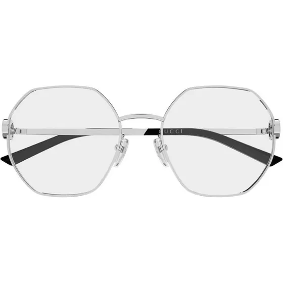 Gucci GG2048O Lunettes de Vue Géométriques Argentées Femme