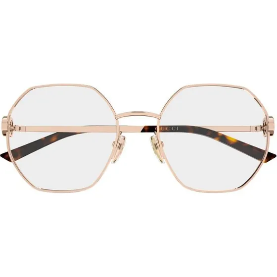 Gucci GG2048O Lunettes de Vue Femme Géométriques Or Rose