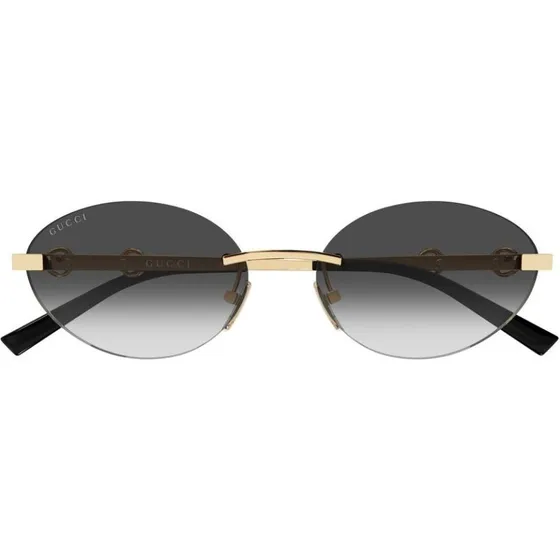 Gucci GG2051S Lunettes de Soleil Rondes Dorées et Verres Gris