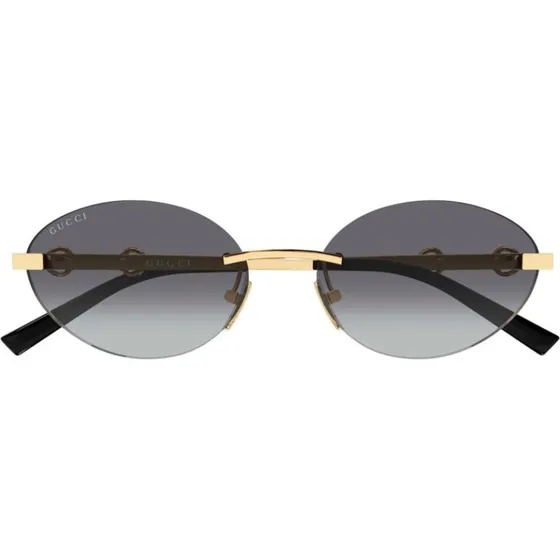 Gucci GG2051S Lunettes de Soleil Rondes Dorées et Verres Gris