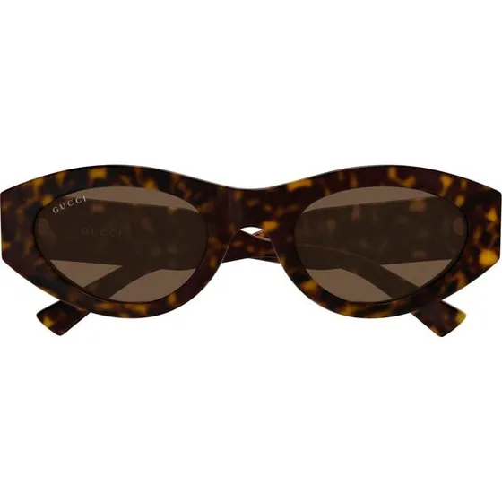Gucci GG2065S Lunettes de Soleil Rondes Havana Marron 52mm