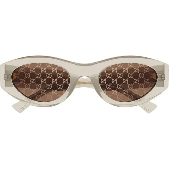 Gucci GG2065S Lunettes de Soleil Rondes Marron 52mm