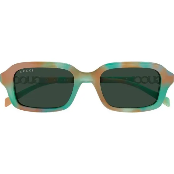 Gucci GG2152S Lunettes de Soleil Carrées Havana Vert 50mm