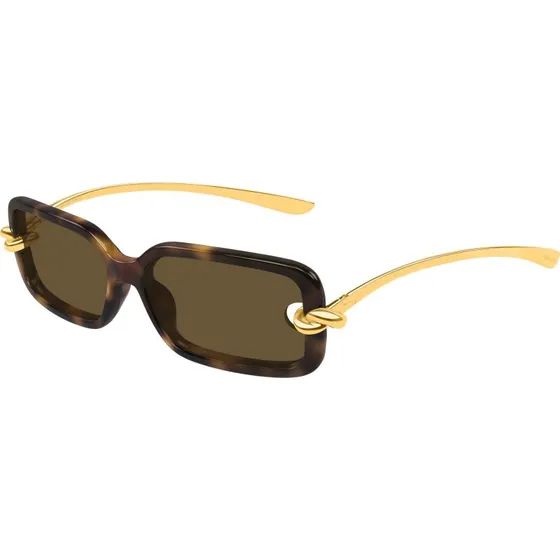 Bottega Veneta BV1439S 002 Lunettes de soleil Carrées Havana