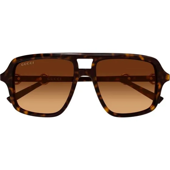 Gucci GG2052S Lunettes de Soleil Pilote Havane Marron Femme