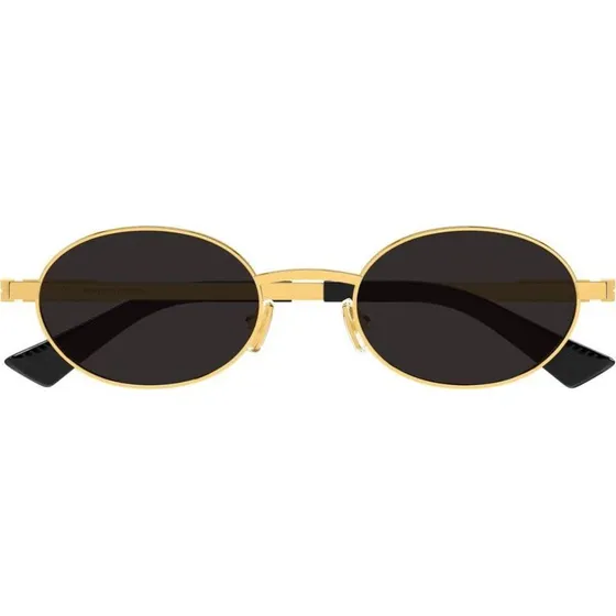 Bottega Veneta BV1470S Lunettes de Soleil Rondes Dorées et Grises