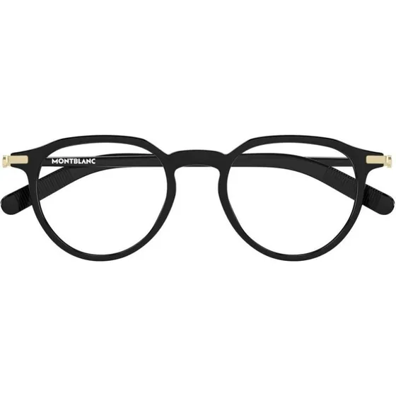 Montblanc MB0495O Lunettes de Vue Rondes Noires pour Homme