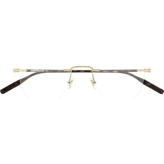 Montblanc MB0471O Lunettes de Vue Homme Rondes Dorées 50mm