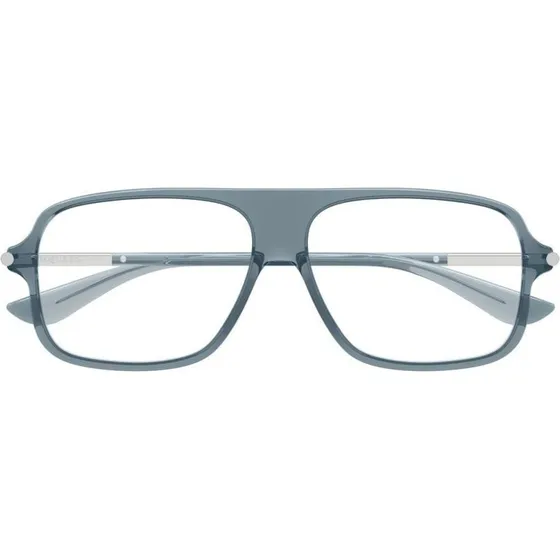 Alexander McQueen AM0555O Lunettes de Vue Pilote Bleu 57mm