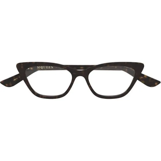 Alexander McQueen AM0560O Lunettes de Vue Oeil de Chat Havana