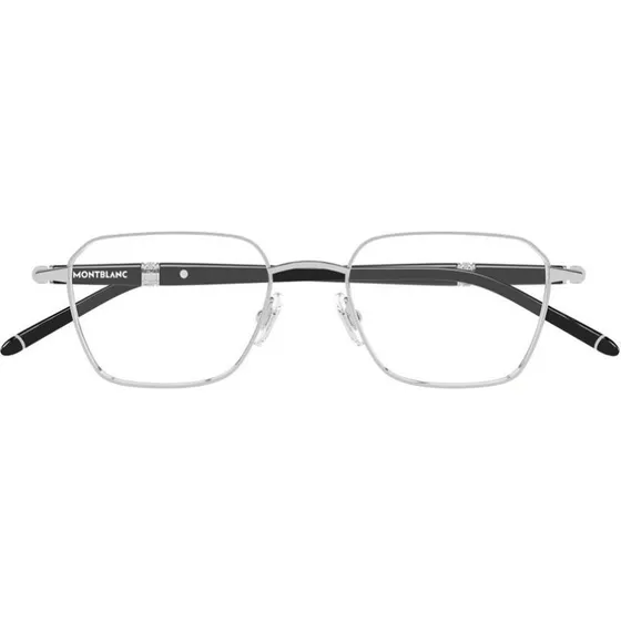 Montblanc MB0485O Lunettes de Vue Homme Carrées en Métal Argent
