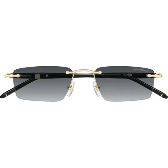 Montblanc MB0484S : Lunettes de soleil carrées dorées pour homme
