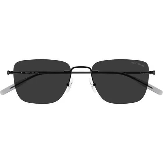 Montblanc MB0470S Lunettes de Soleil Homme Carrées Noires et Grises