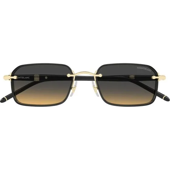 Montblanc MB0483S Lunettes de Soleil Homme Rectangulaires Grises