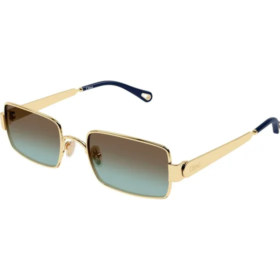 Chloé CH0354S 003 Lunettes de soleil Carrées en Métal Or et Marron