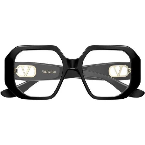 Valentino VG0003O Lunettes de Vue Géométriques Femme - Noir Transparent