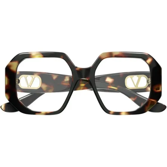Valentino VG0003O Lunettes de Vue Femme Géométriques Havana 51mm