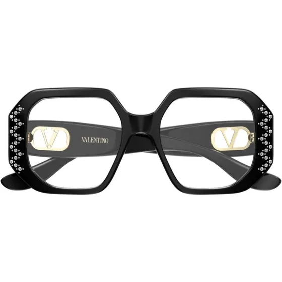 Valentino VG0003O Lunettes de Vue Femme Géométriques Noires 51mm