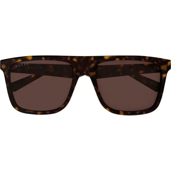 Gucci GG2182S Lunettes de Soleil Carrées Havana Marron 57mm