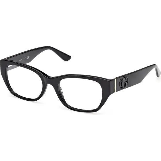 Guess GU50304 001 Lunettes de vue carrées en acétate noir pour femme