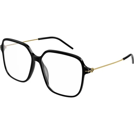 Gucci GG1271O 001 Montures Optiques Carrées Noires pour Femme