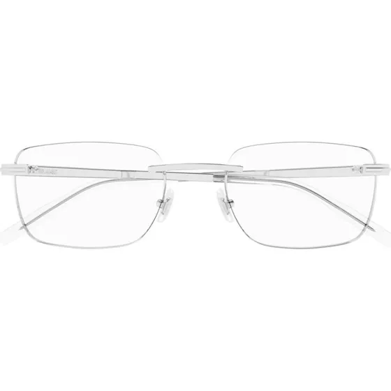 Montblanc MB0279O Lunettes de Vue Géométriques Argentées 54mm