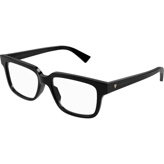 Bottega Veneta BV1256O 005 Lunettes Optiques Carrées en Acétate Noir