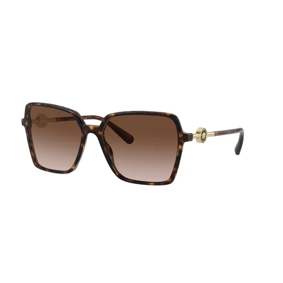 Versace VE4396 Lunettes de Soleil Carrées Écailles de Tortue pour Femme