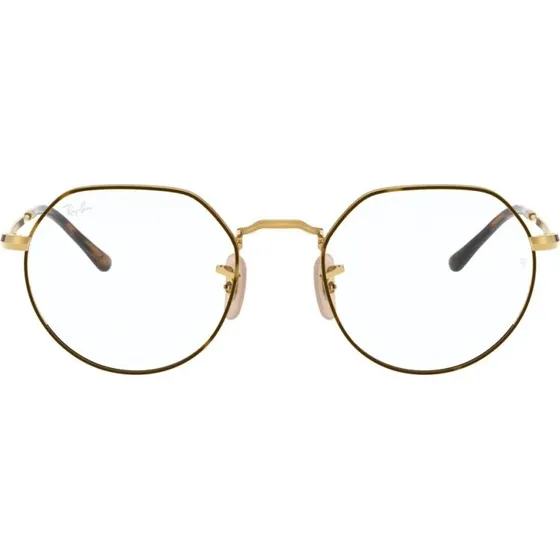 Ray-Ban Jack RX 6465 Lunettes de Vue Géométriques Havane 49mm
