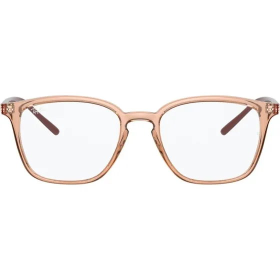 Ray-Ban RX 7185 Lunettes de Vue Géométriques Marron 50mm