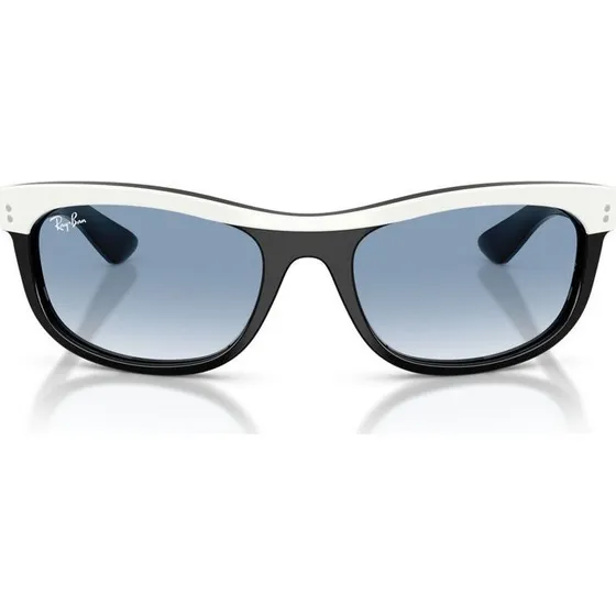 Ray-Ban Balorama RB2489 Lunettes de Soleil Carrées Blanches et Bleues