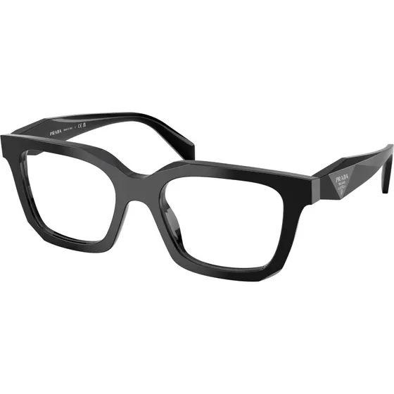 Prada PR C08V 16K1O1 Montures Optiques Géométriques en Acétate Noir