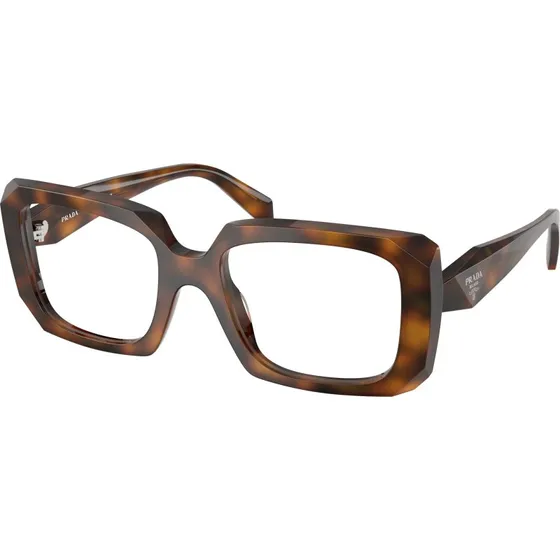 Prada PR C09V 20D1O1 Montures Optiques Pillow en Acétate Havane