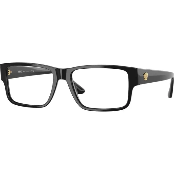 Versace Homme VE3342 5360 - Montures Optiques Carrées en Acétate Noir