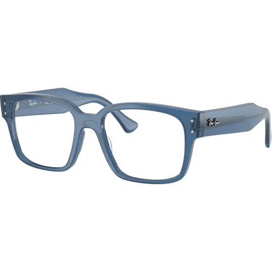Ray-Ban RX7256 Laurene - Monture Optique Carrée en Acétate Bleu Transparent