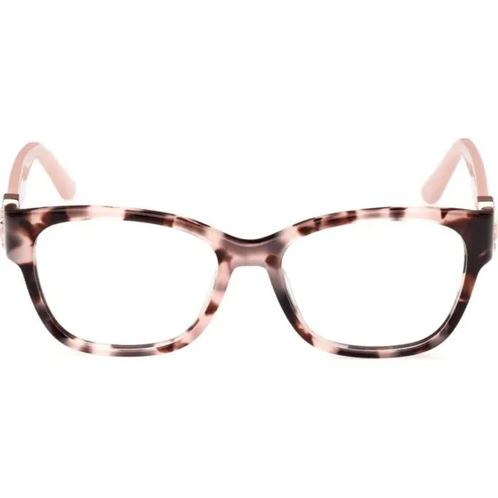 Guess GU50120 Lunettes de Vue Carrées Havane Unisexe 54mm