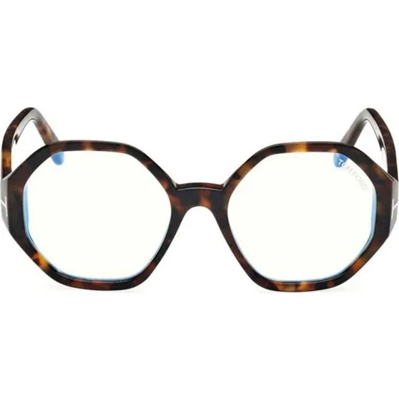 Tom Ford FT5967-B Blue Block Lunettes de Vue Femme Havane