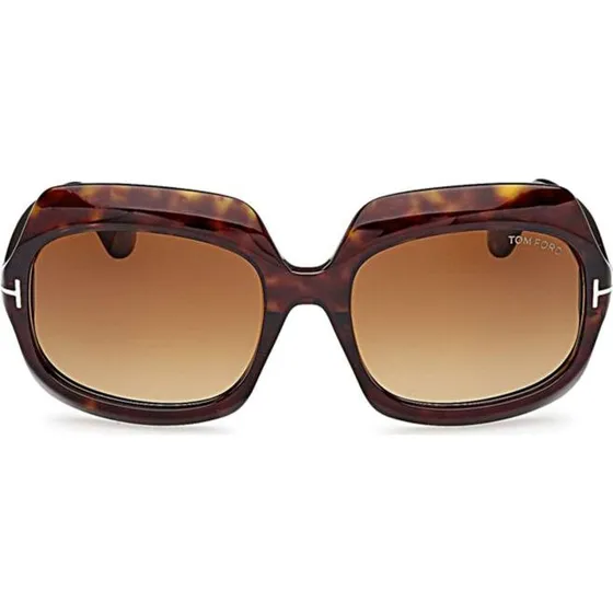 Tom Ford FT1155 REN Lunettes de Soleil Carrées Havana